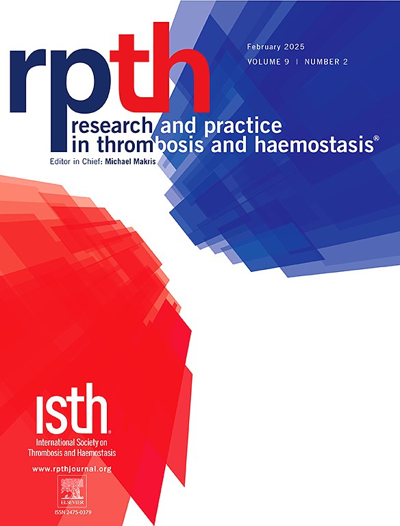 Research and Practice in Thrombosis and Haemostasis 封面图