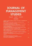 Journal of Management Studies cover
