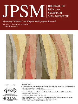 Journal of Pain and Symptom Management cover