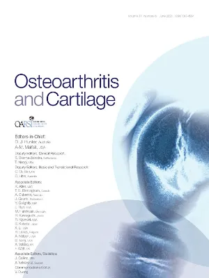Osteoarthritis and Cartilage cover