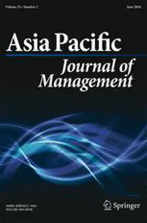Asia Pacific Journal of Management cover
