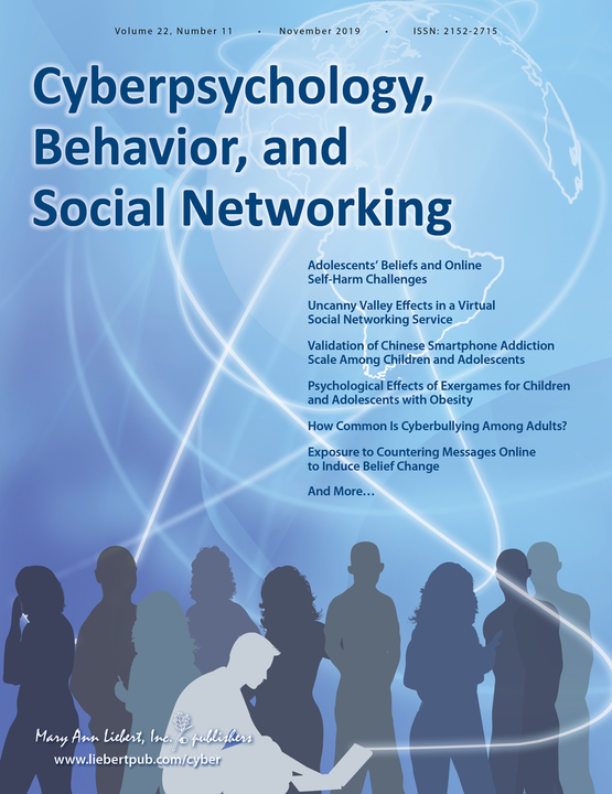 Cyberpsychology Behavior and Social Networking 封面图