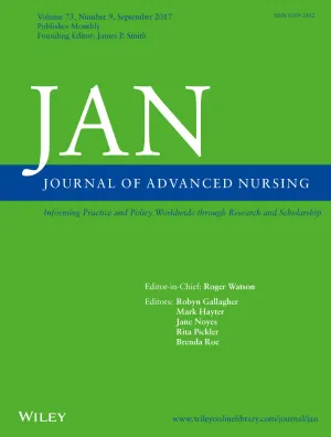 Journal of Advanced Nursing cover