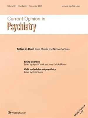 Current Opinion in Psychiatry cover