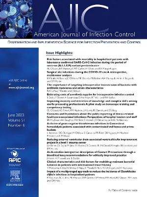 American Journal of Infection Control cover