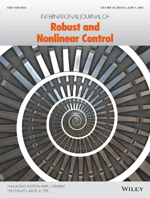International Journal of Robust and Nonlinear Control cover