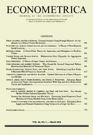 Econometrica cover