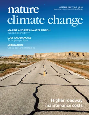 Nature Climate Change cover