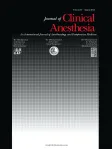 Journal of Clinical Anesthesia cover
